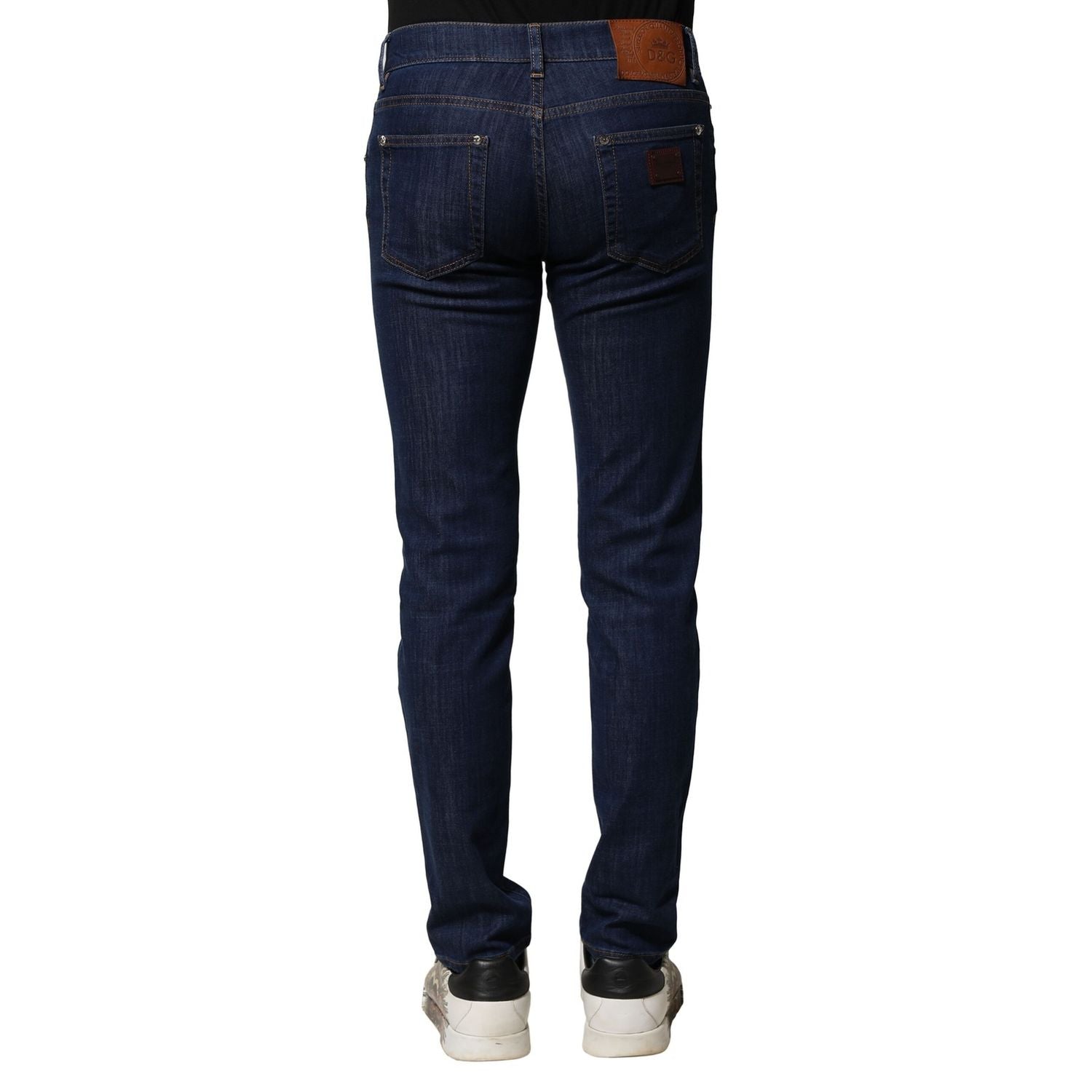 Dolce & Gabbana Blue Cotton Stretch Skinny Men Denim Jeans