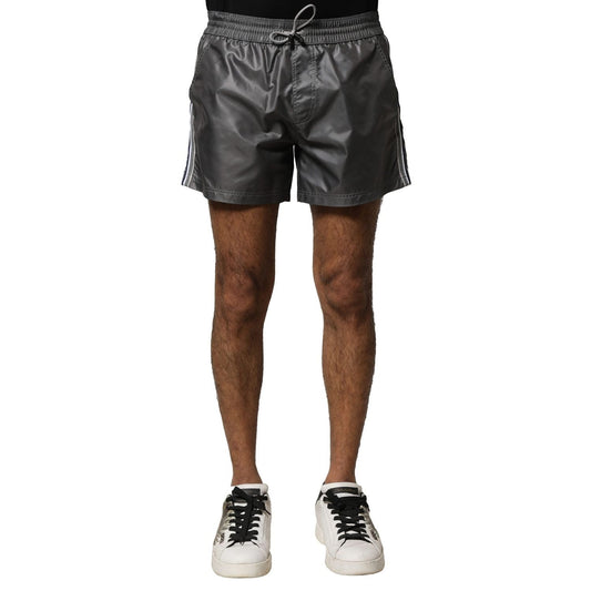 Dolce & Gabbana Gray Polyester Mid Waist Casual Bermuda Shorts PAN76152-4