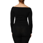 Dolce & Gabbana Black Viscose Long Sleeve Pullover Blouse Top TSH90661-42