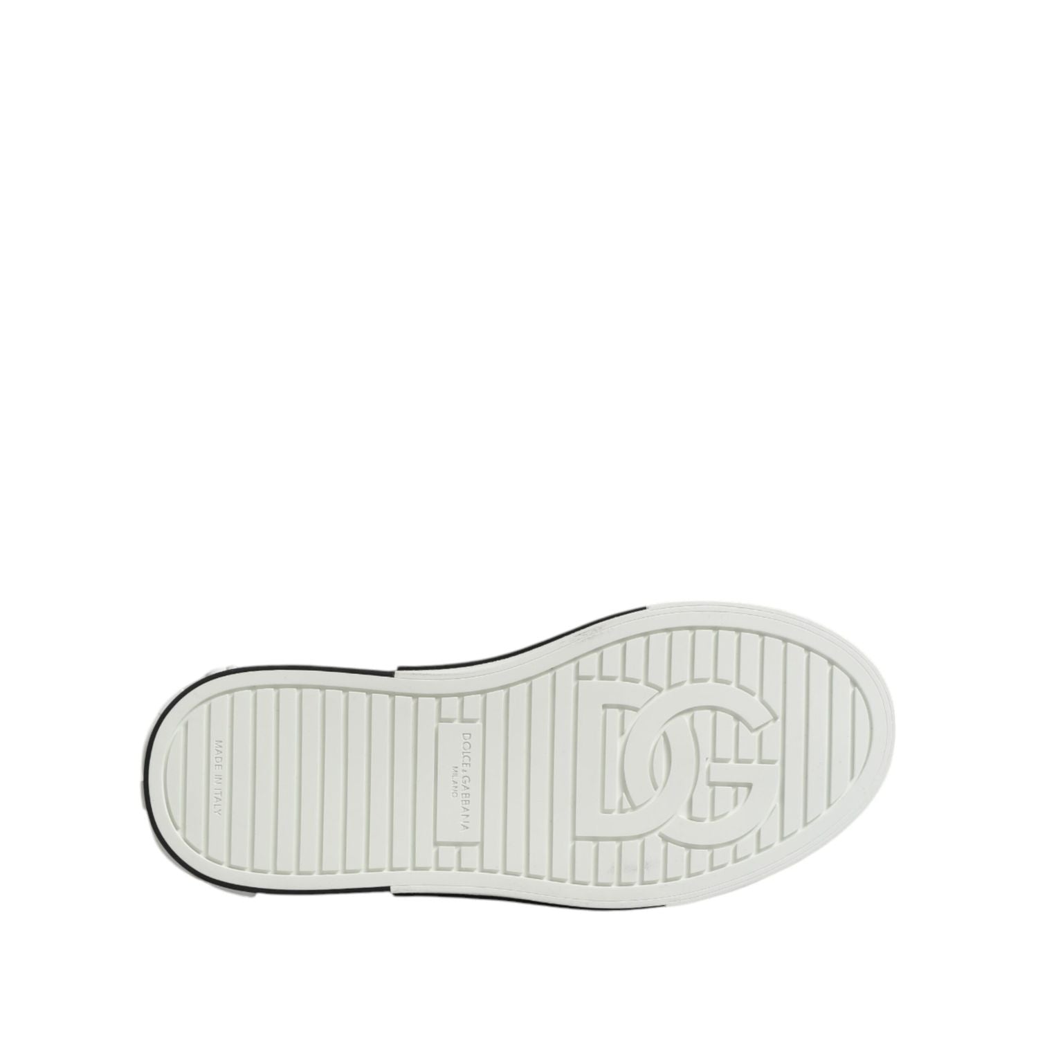 Dolce & Gabbana White Dotted Leather Slip On Men Sneakers Shoes