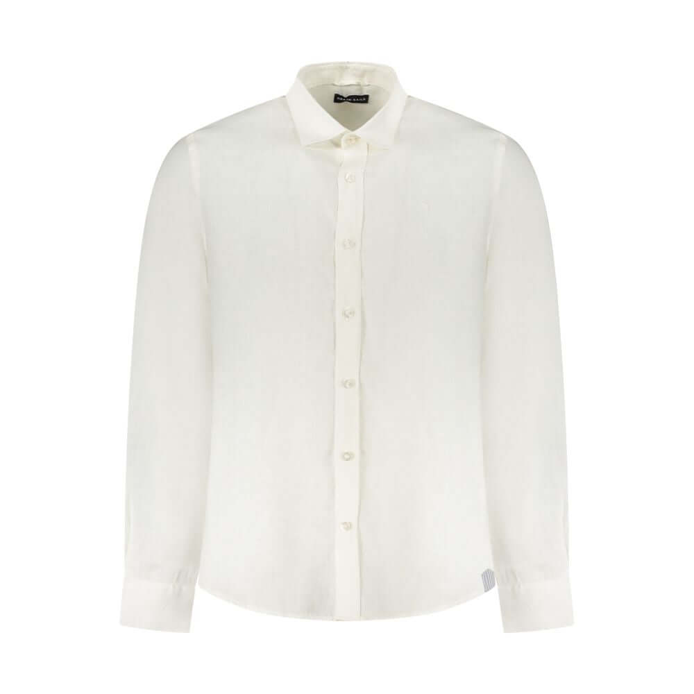North Sails White Linen Shirt NO-38894-M