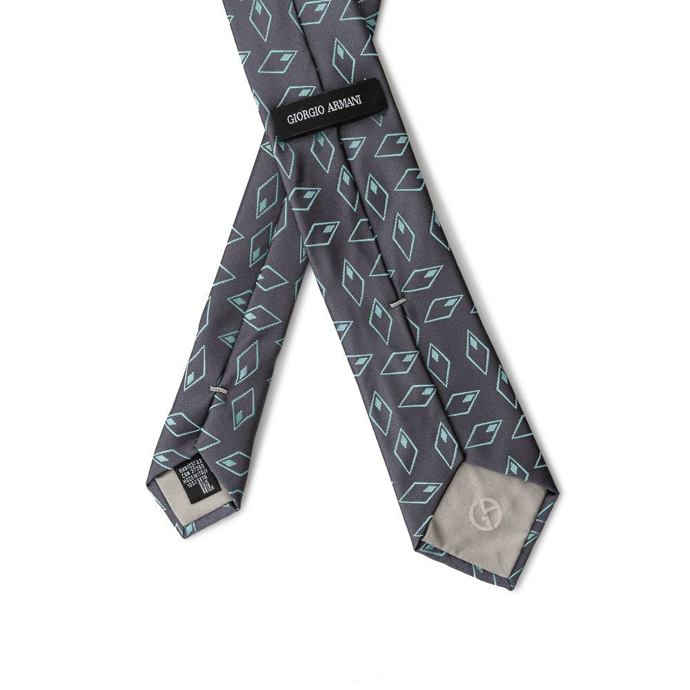 Giorgio Armani Gray Silk Ties & Bowty GIAR-795566220044709