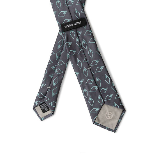 Giorgio Armani Gray Silk Ties & Bowty GIAR-795566220044709