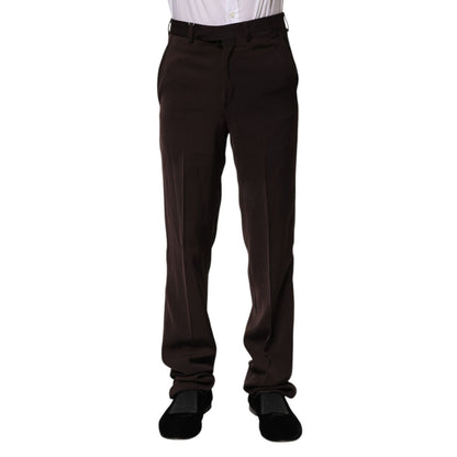 BENCIVENGA Dark Brown Mid Waist Dress Formal Pants