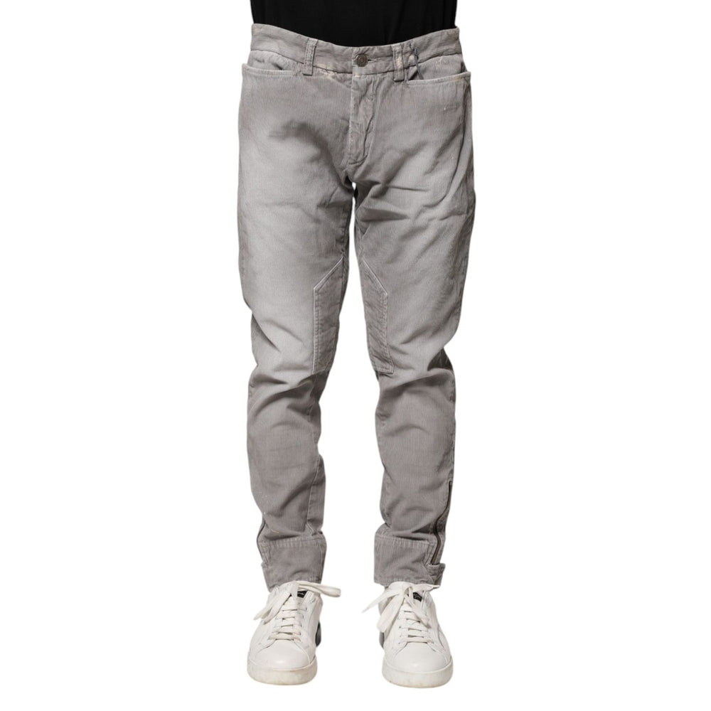Balmain Light Gray Washed Skinny Fit Men Denim Jeans PAN74688-34