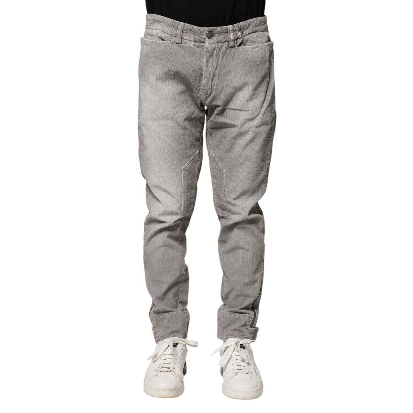Balmain Light Gray Washed Skinny Fit Men Denim Jeans PAN74688-34