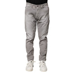 Balmain Light Gray Washed Skinny Fit Men Denim Jeans PAN74688-34