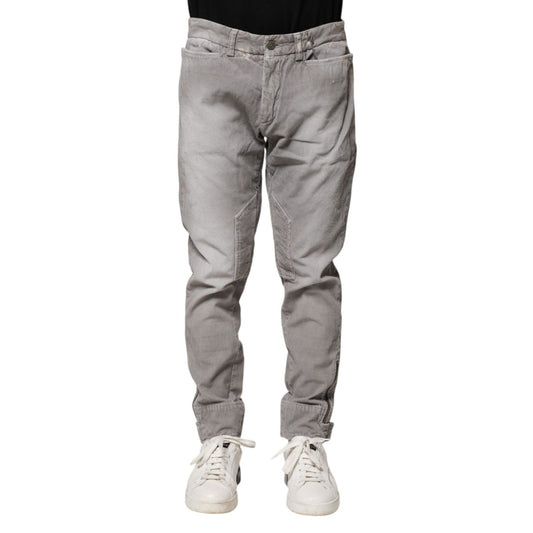 Balmain Light Gray Washed Skinny Fit Men Denim Jeans PAN74688-34