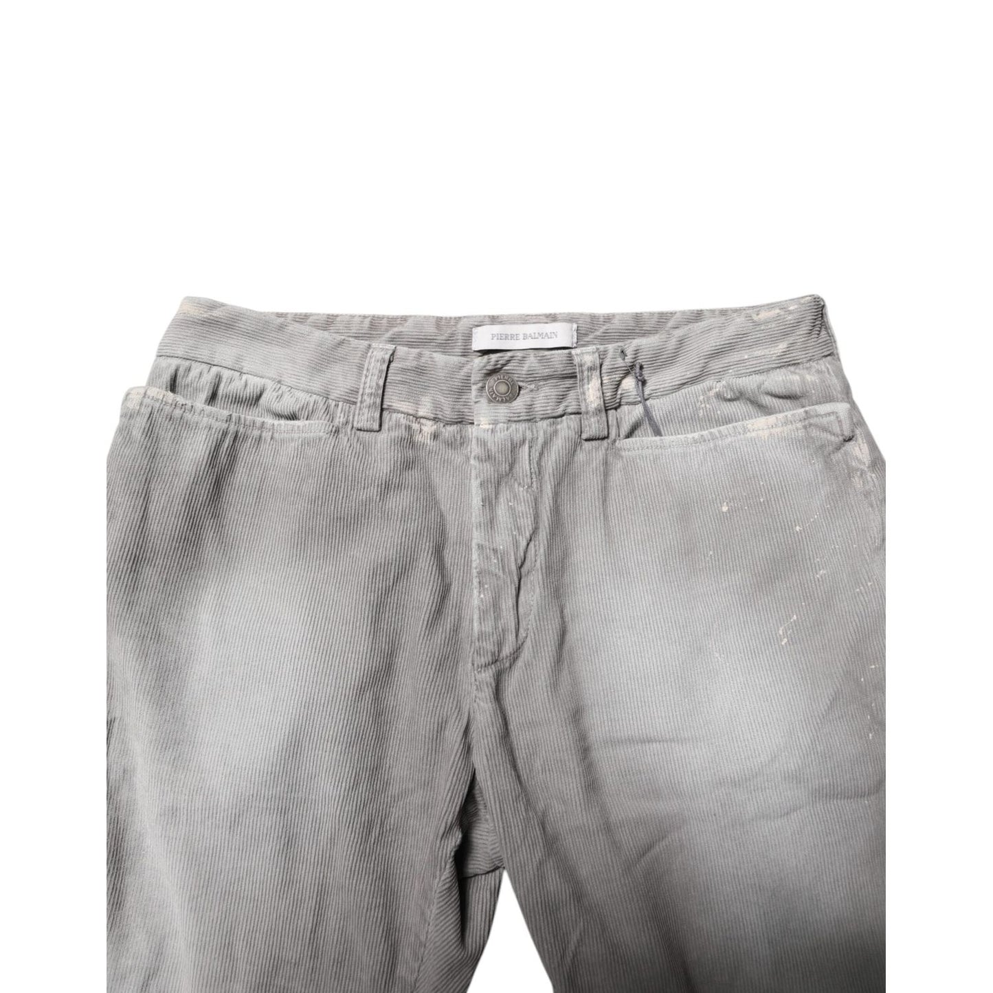 Balmain Light Gray Washed Skinny Fit Men Denim Jeans PAN74688-34