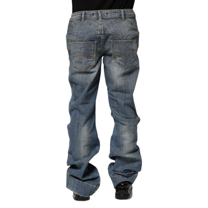 Just Cavalli Blue Washed Straight Fit Men Denim Jeans