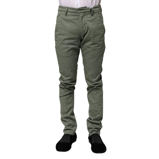 Dondup Green Mid Waist Skinny Fit Casual Pants PAN75848-29
