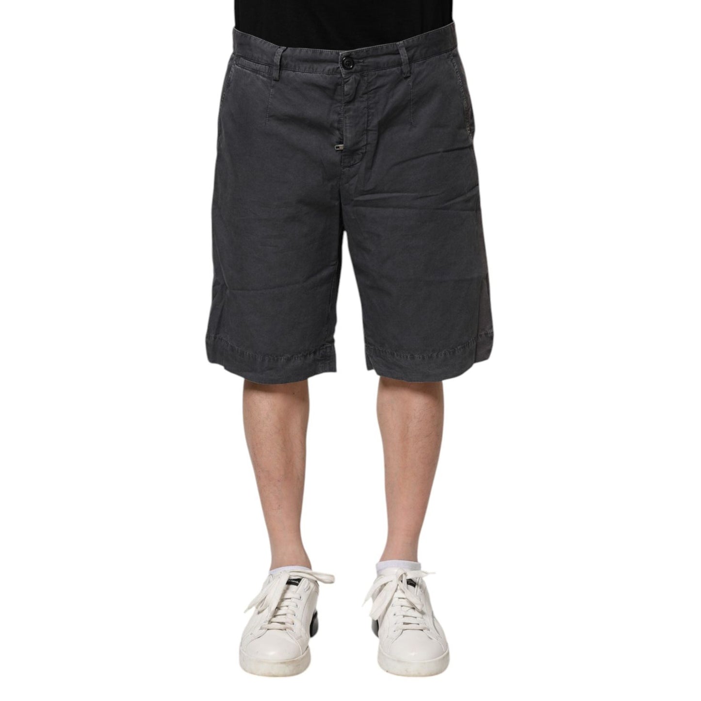 Dolce & Gabbana Dark Gray Cotton Stretch Denim Bermuda Shorts PAN75273-46