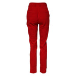 Dolce & Gabbana Red Wool Mid Waisted Tapered Pants PAN74767-38
