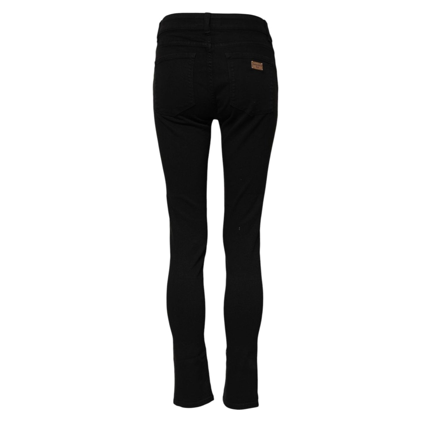 Dolce & Gabbana Black Skinny Cotton Mid Waisted Denim Jeans