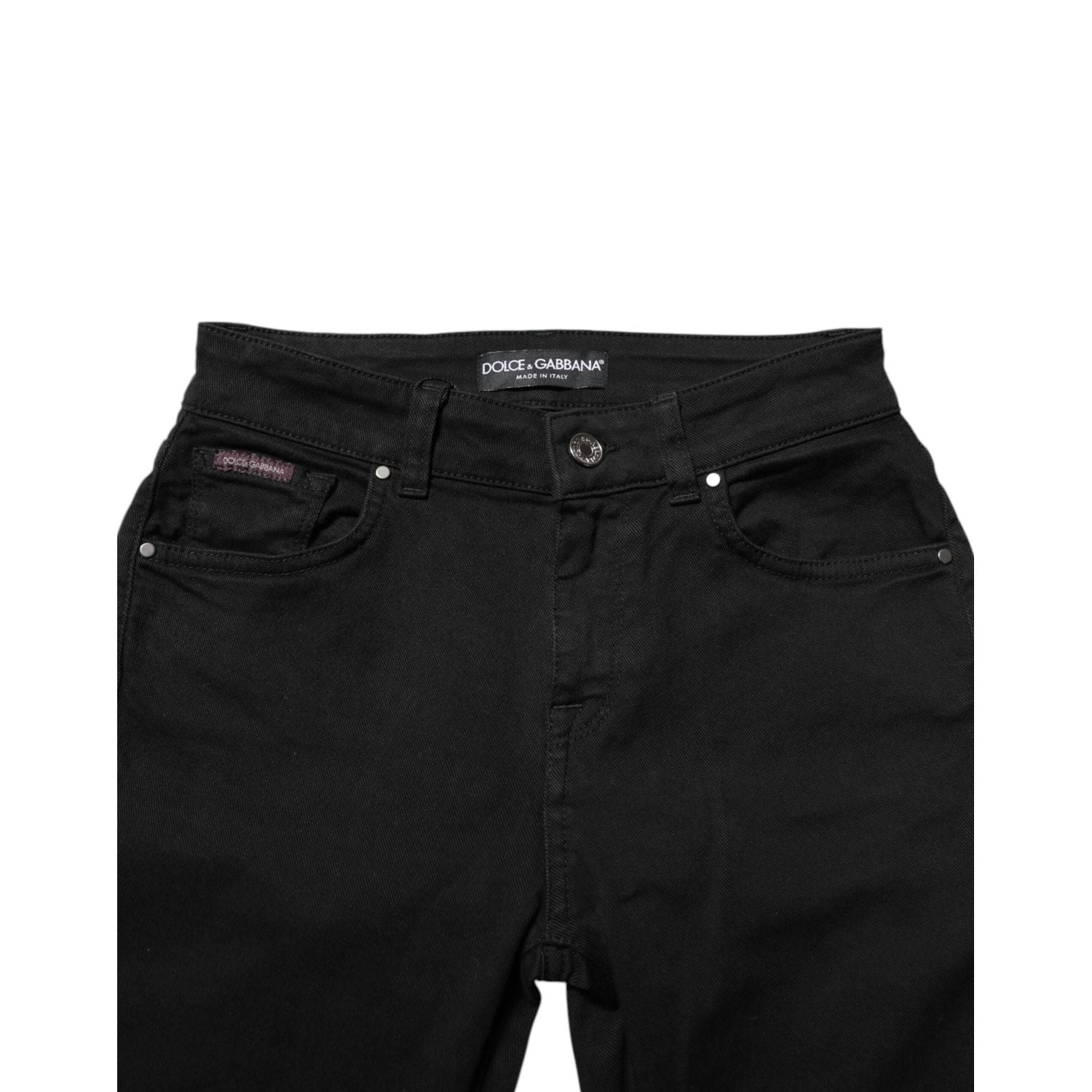 Dolce & Gabbana Black Skinny Cotton Mid Waisted Denim Jeans