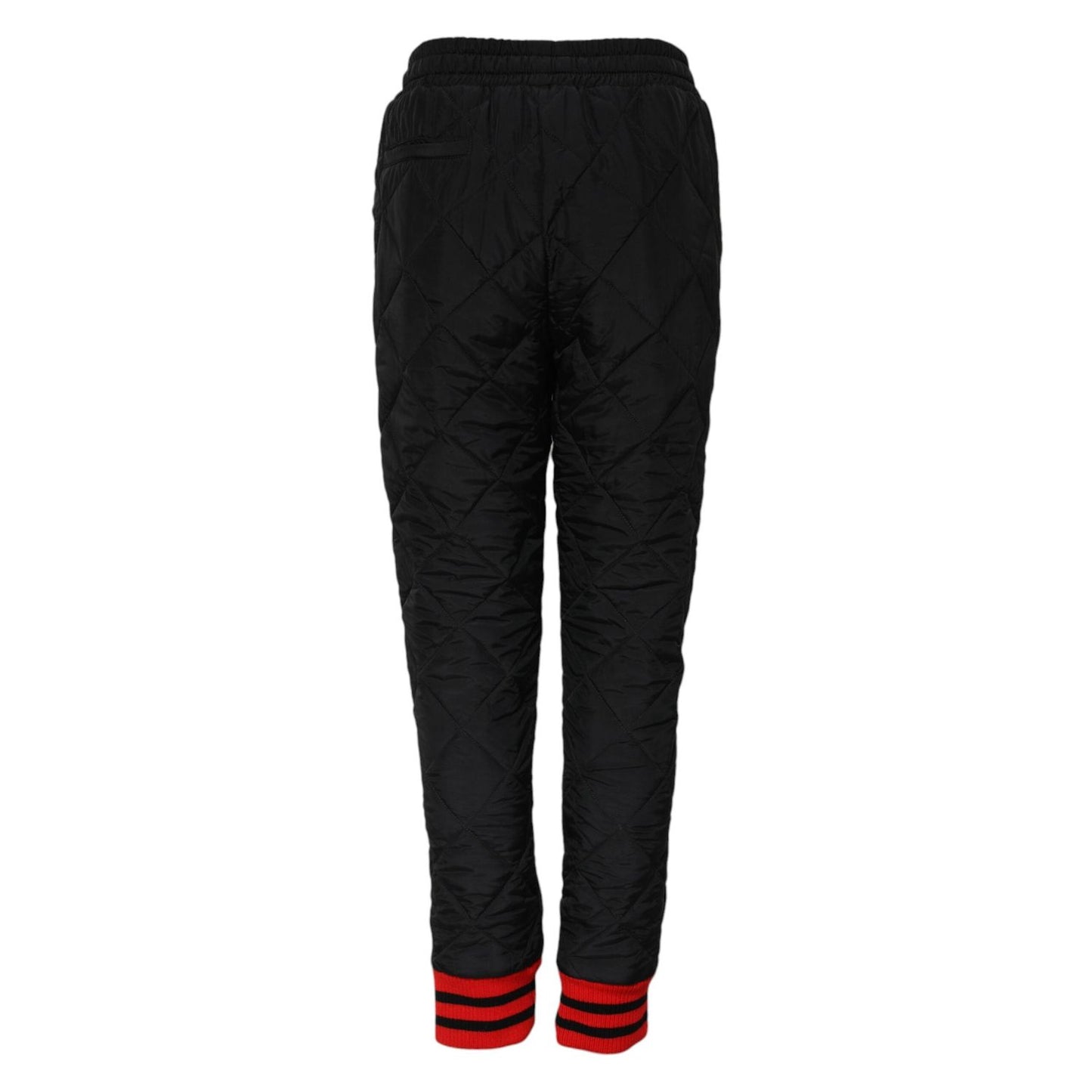 Dolce & Gabbana Black Quilted Mid Waist Jogger Pants PAN74938-40