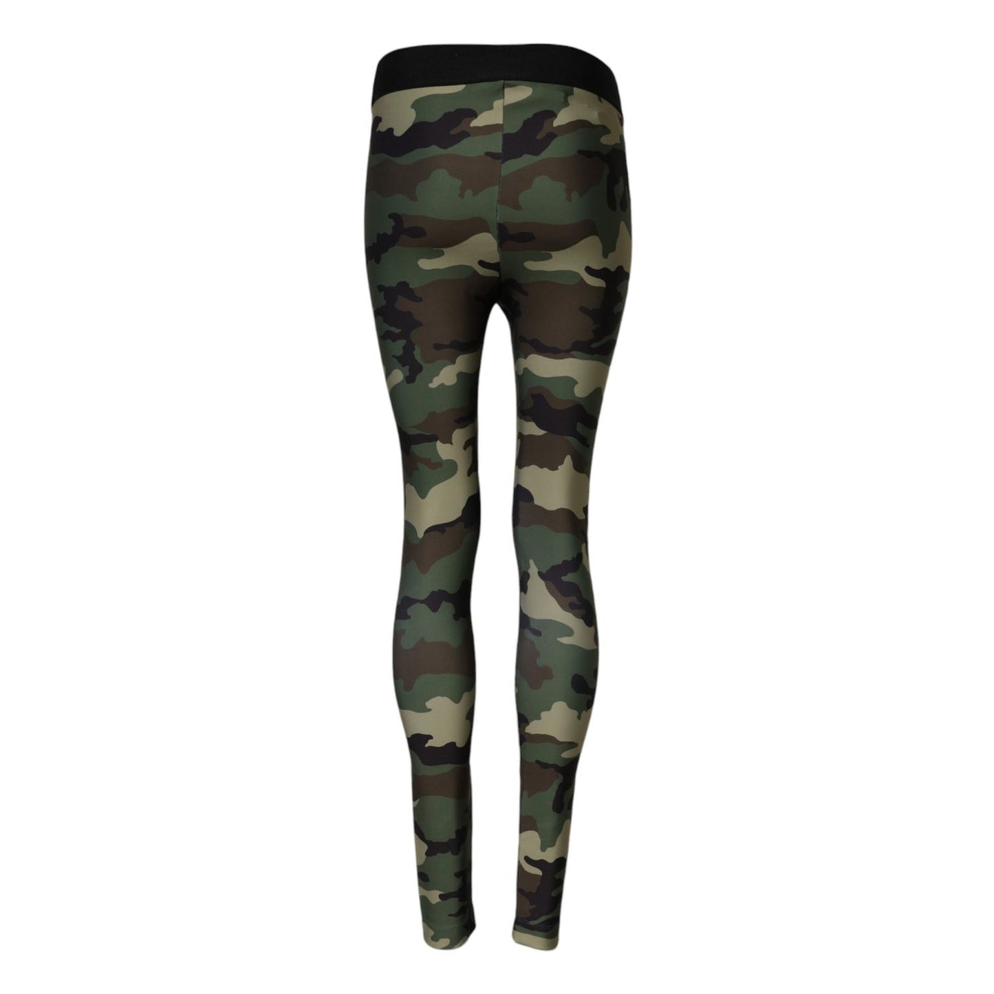 Dolce & Gabbana Multicolor Camouflage DG Waist Leggings Pants
