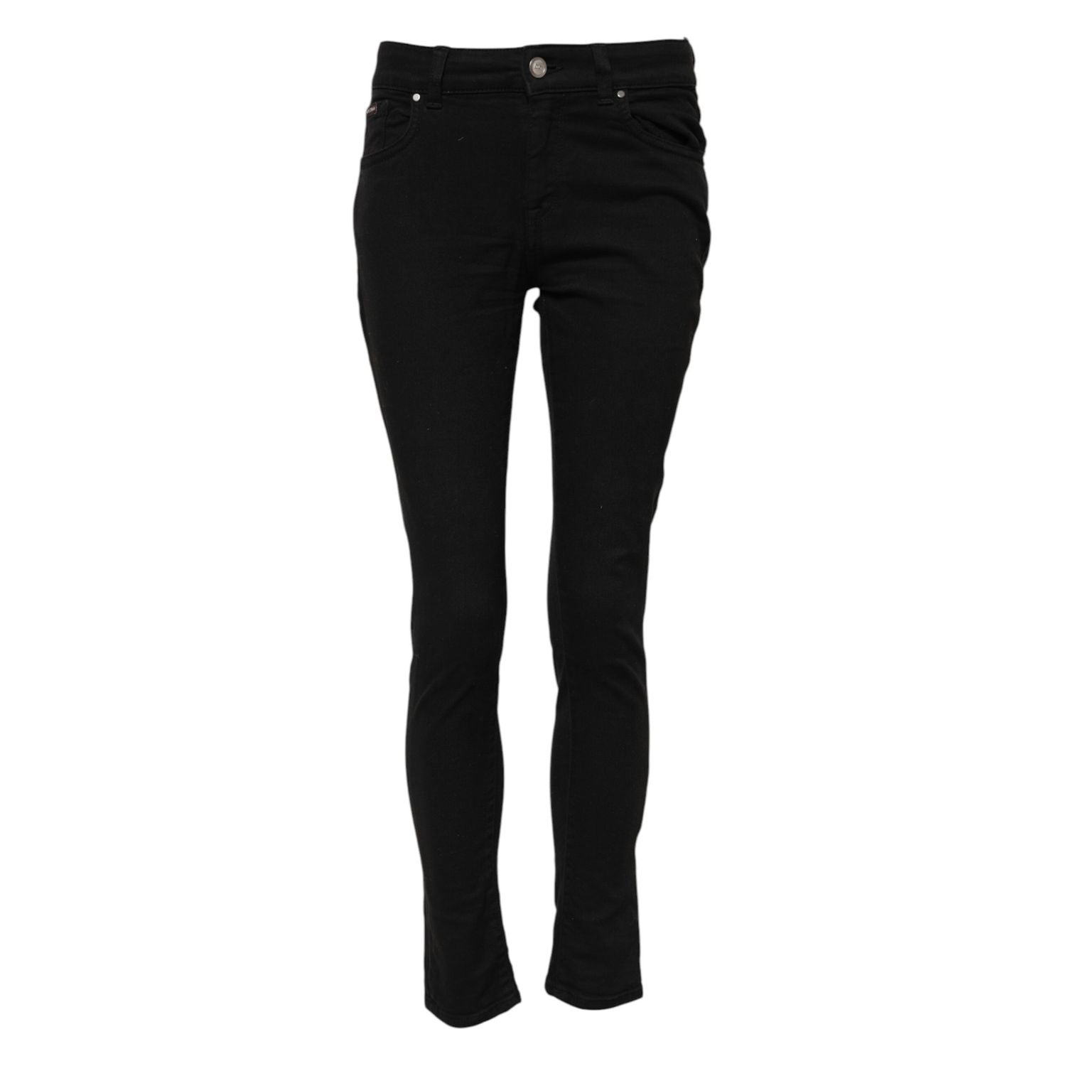 Dolce & Gabbana Black Skinny Cotton Mid Waisted Denim Jeans