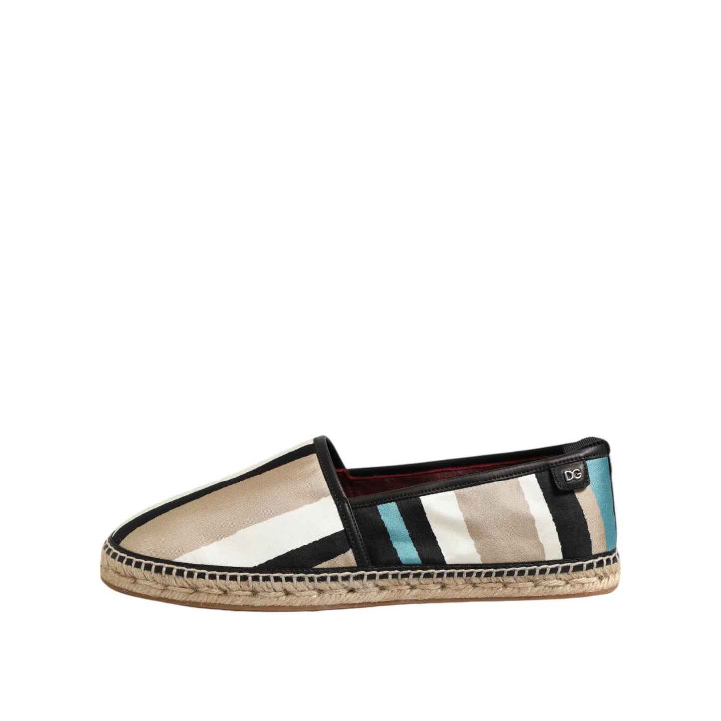 Dolce & Gabbana Multicolor Stripes Canvas Flat Espadrille Shoes