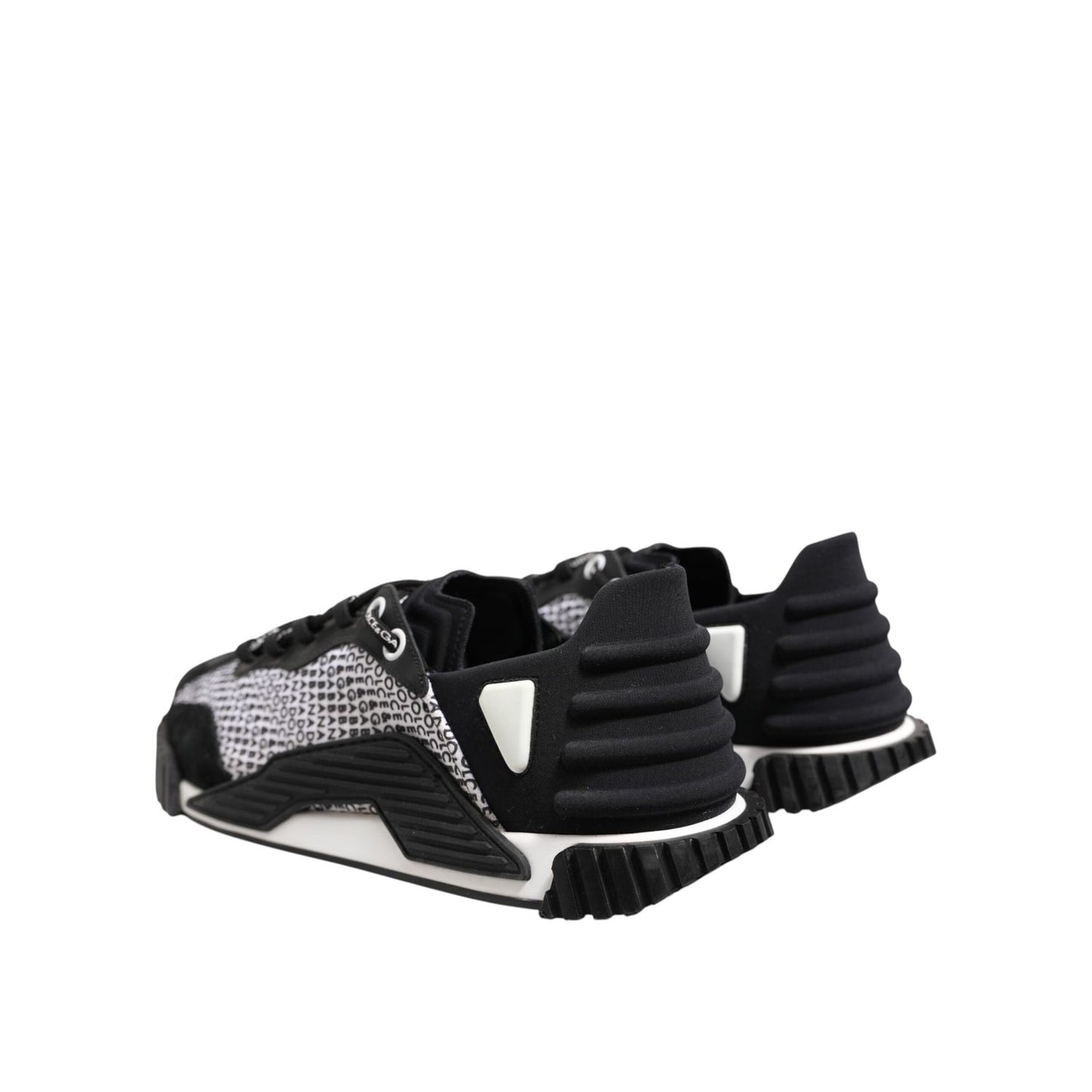 Dolce & Gabbana Black Logo Lace Up Low Top NS1 Sneakers Shoes MV7446-47