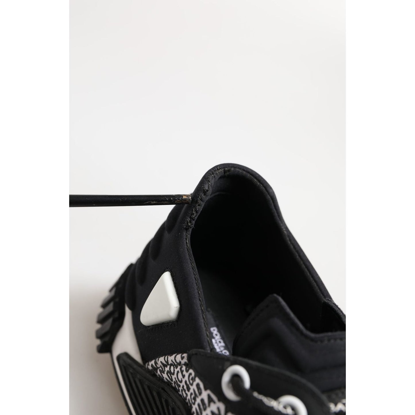 Dolce & Gabbana Black Logo Lace Up Low Top NS1 Sneakers Shoes MV7446-47
