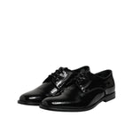 Dolce & Gabbana Black Patent Leather Derby Formal Dress Shoes MV7530-40