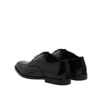 Dolce & Gabbana Black Patent Leather Derby Formal Dress Shoes MV7530-40
