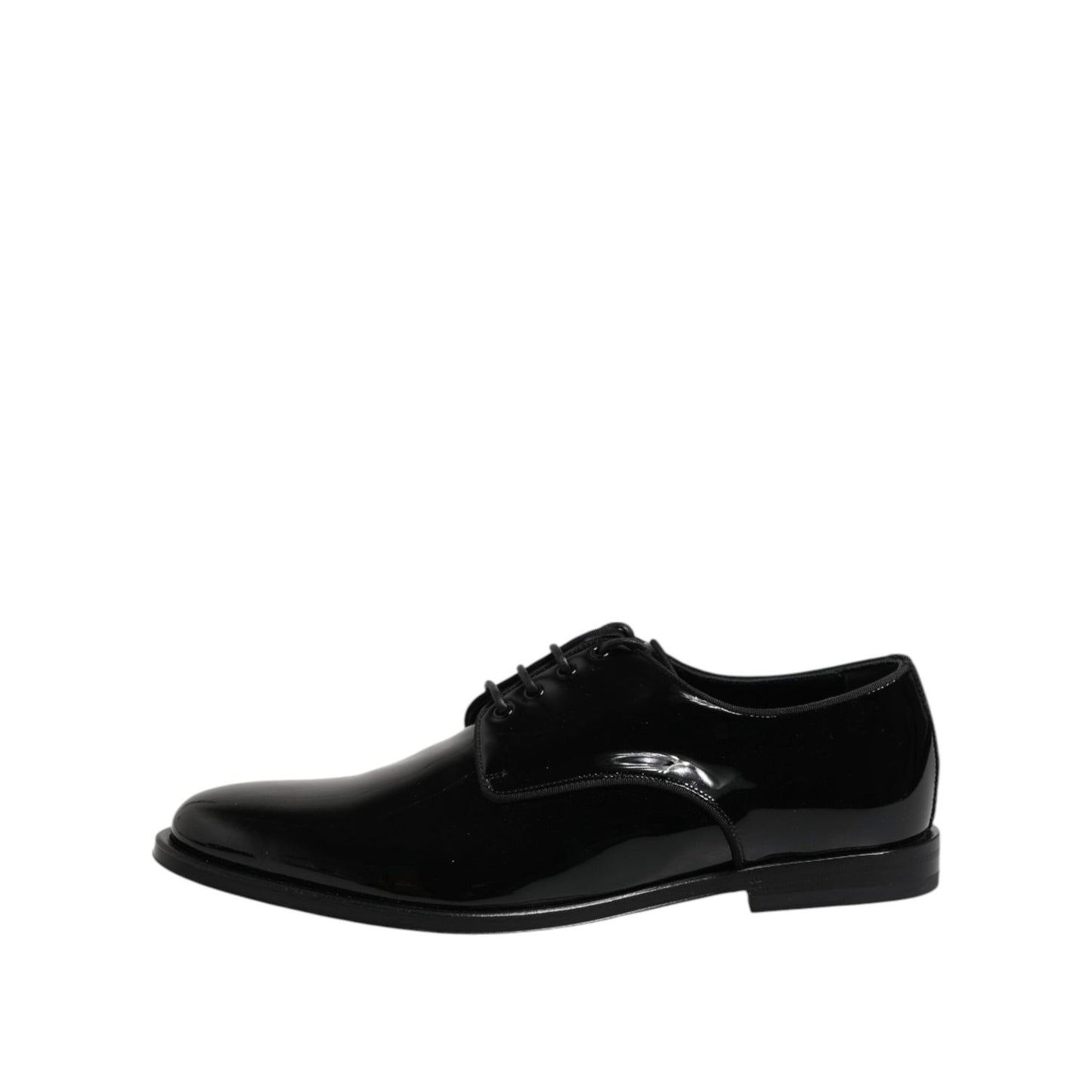 Dolce & Gabbana Black Patent Leather Derby Formal Dress Shoes MV7530-40