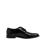 Dolce & Gabbana Black Patent Leather Derby Formal Dress Shoes MV7530-40