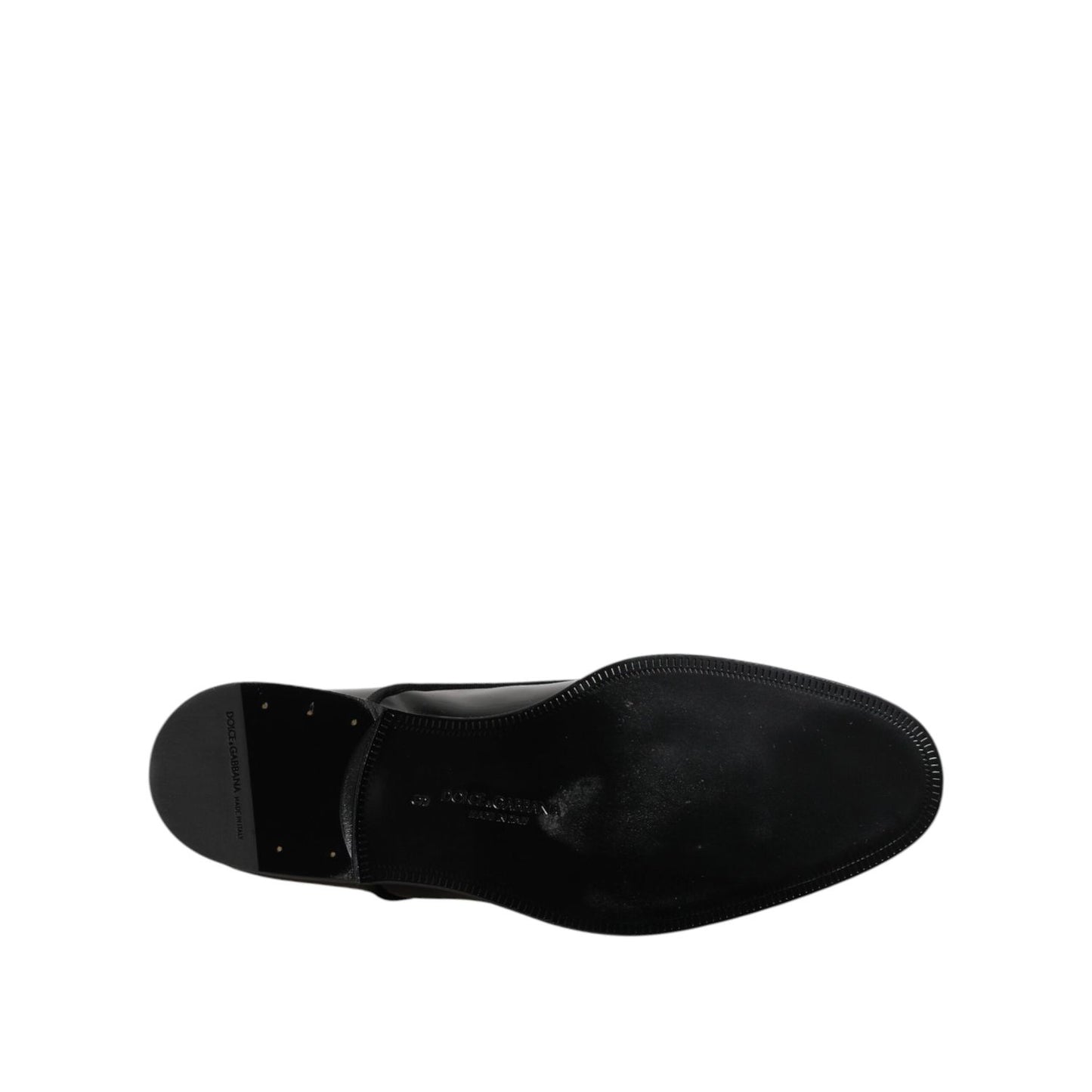 Dolce & Gabbana Black Patent Leather Derby Formal Dress Shoes MV7530-40