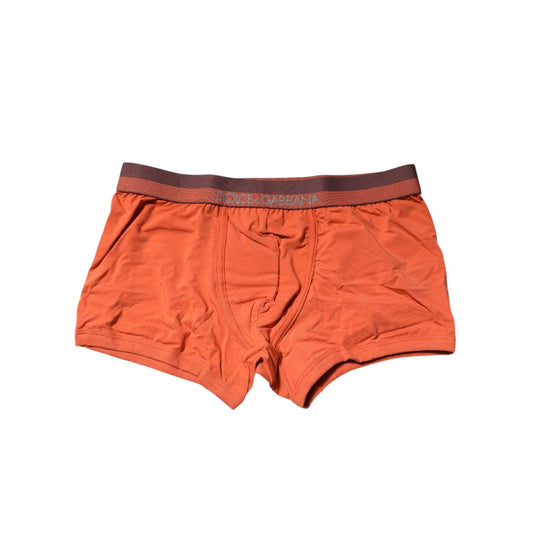 Dolce & Gabbana Orange Cotton Regular Boxer Brief Underwear BIK1557-3