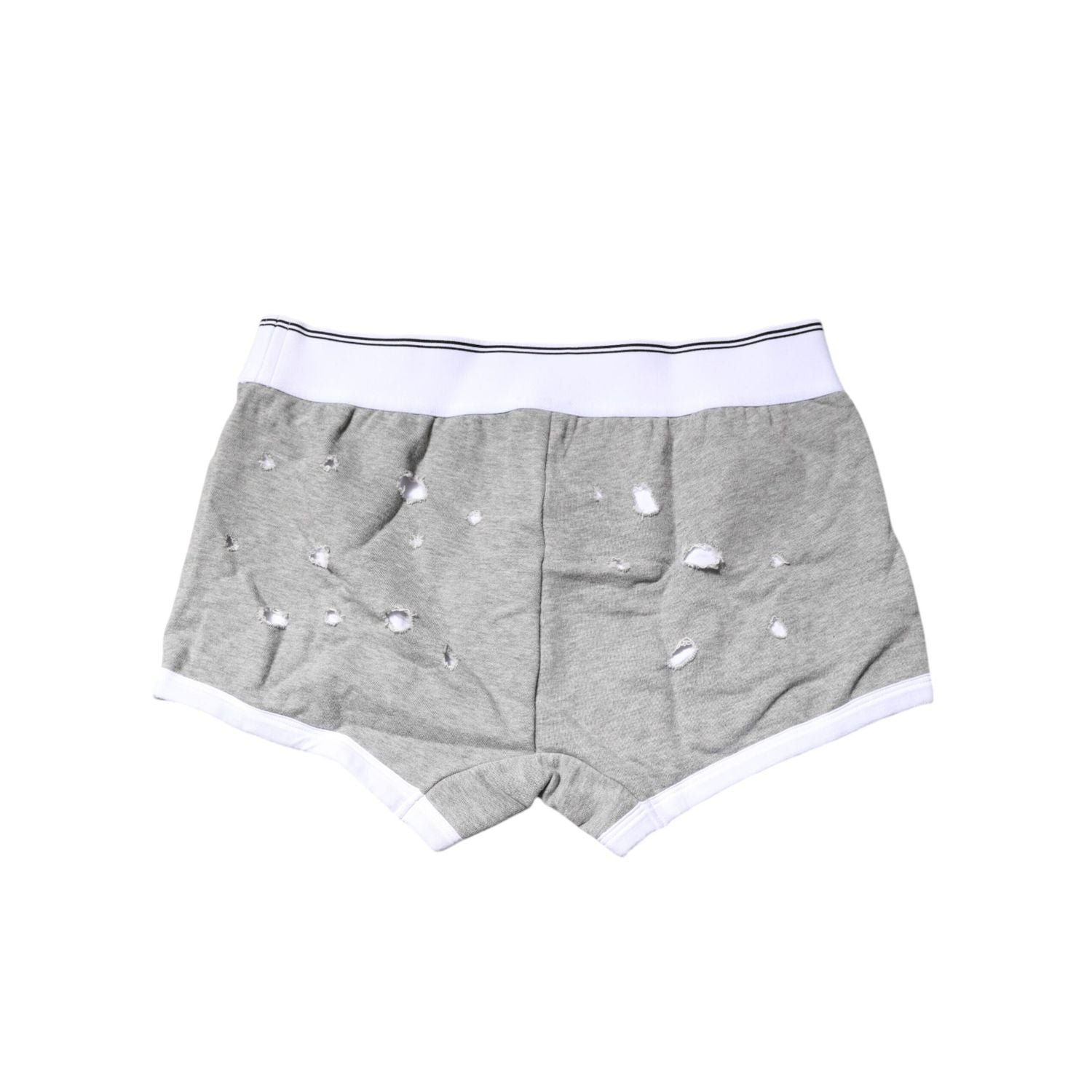 Dolce & Gabbana Gray Cotton Stretch Regular Boxer Underwear