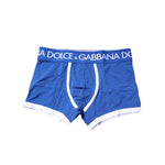 Dolce & Gabbana Blue Logo Waist Regular Boxer Brief Underwear