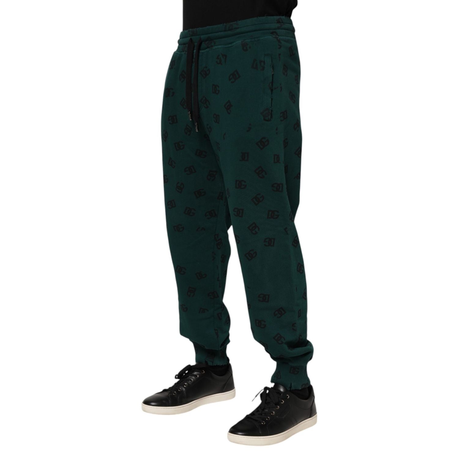 Dolce & Gabbana Green Logo Print Jogger Men Sweatpants Pants