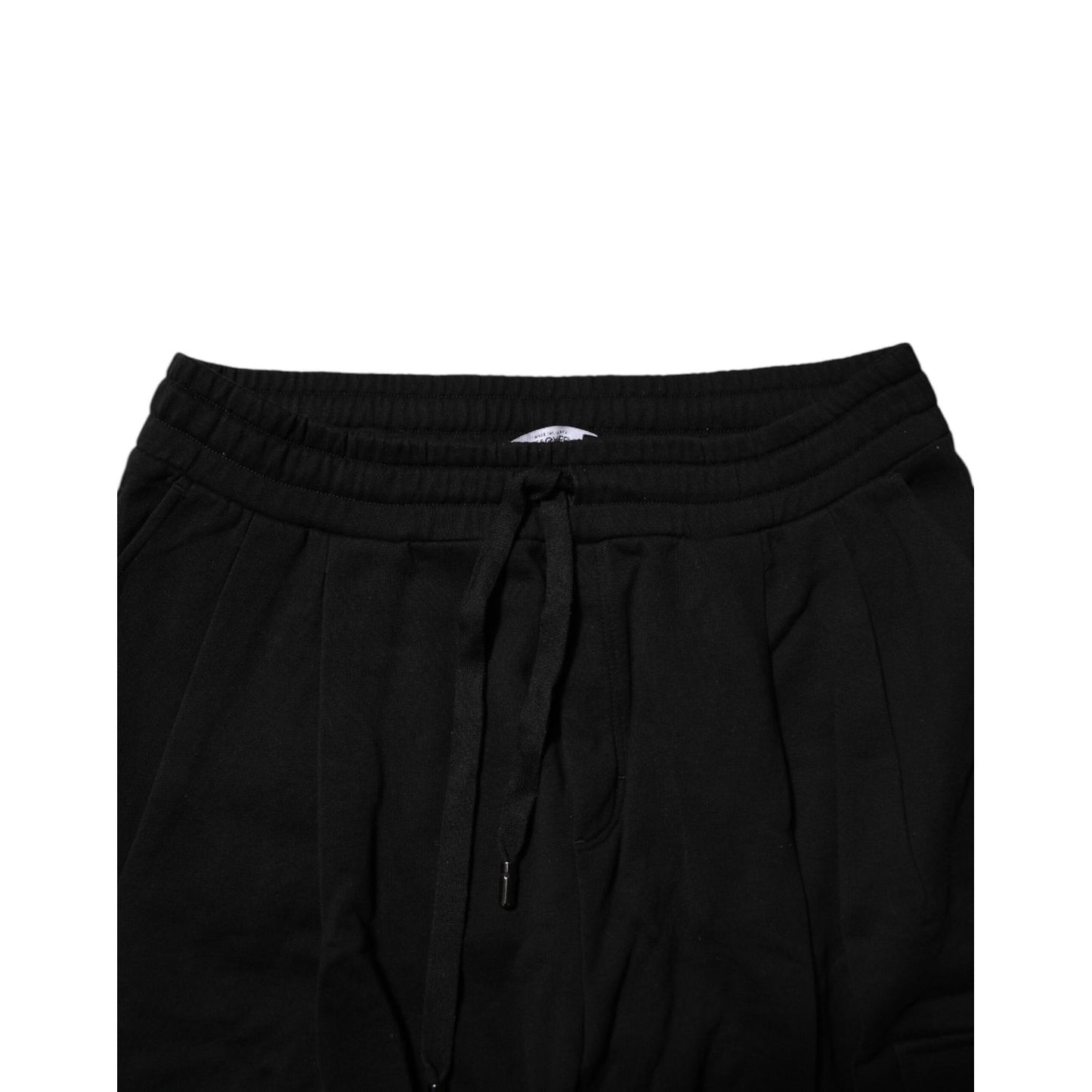 Dolce & Gabbana Black Cotton Logo Jogger Sweatpants Pants