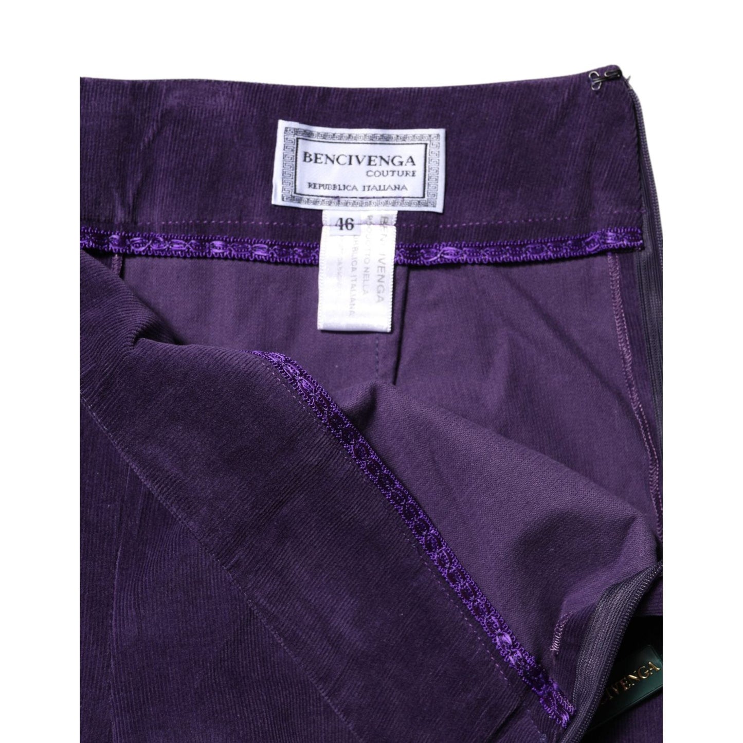 BENCIVENGA Purple High Waisted Flared Pants PAN74068-46