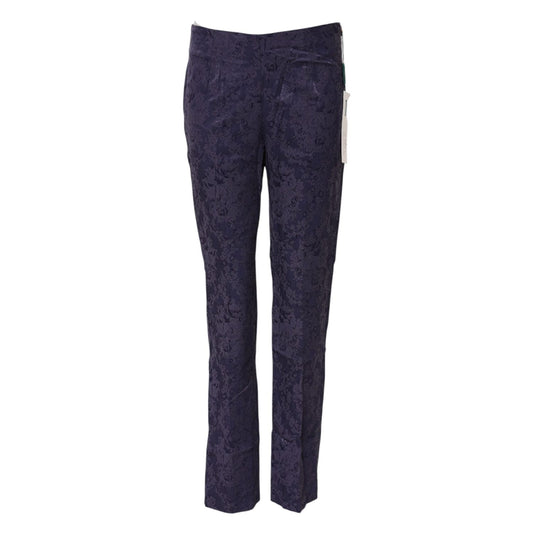 BENCIVENGA Purple Jacquard High Waisted Pants PAN74070-42