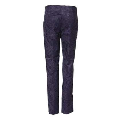 BENCIVENGA Purple Jacquard High Waisted Pants