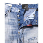 Dsquared² Blue Washed High Waist Wide Leg Jeans PAN74485-38