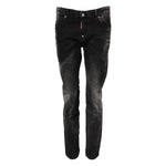 Dsquared² Black Washed Mid Waist Tapered Denim Jeans PAN74491-38