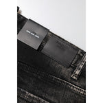 Dsquared² Black Washed Mid Waist Tapered Denim Jeans PAN74491-38