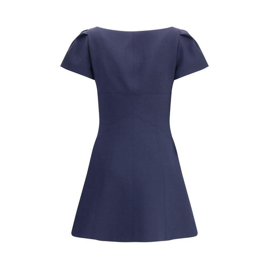 Alexander McQueen Short Dress with short gathered sleeves AL-841216QJAAA4100-IT44 | L