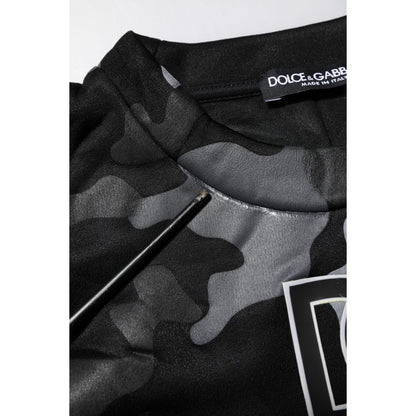 Dolce & Gabbana Black Camouflage Pullover Sweatshirt Sweater