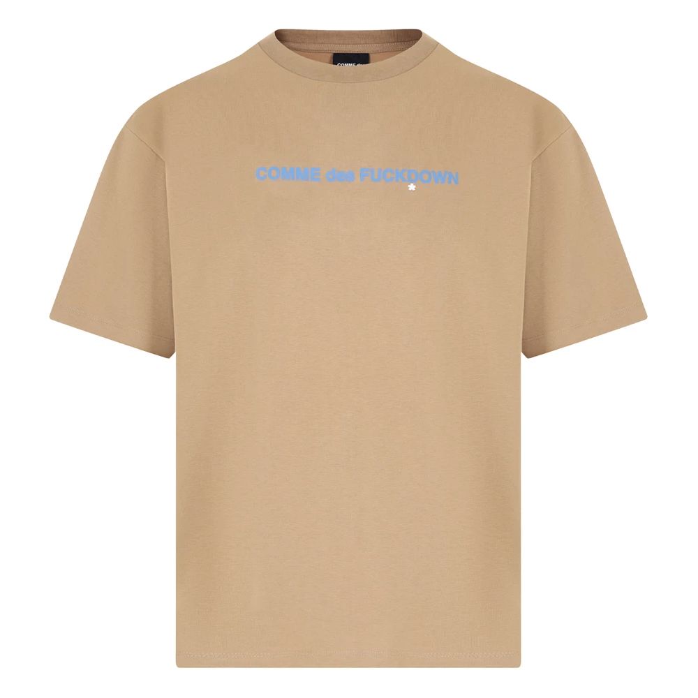 Comme Des Fuckdown Brown Cotton T-Shirt