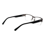 Guess Brown Men Glasses Frame with half-rim metal frame, demo lenses, and spring hinge. Includes branded case.