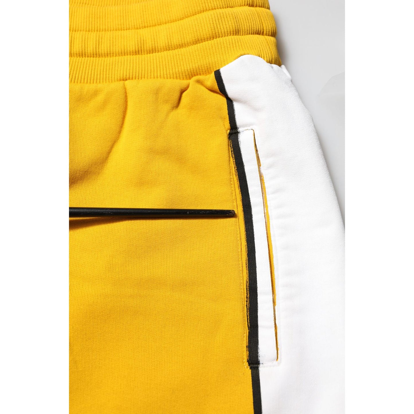 Dolce & Gabbana Yellow Cotton Printed Sweatpants Jogger Pants