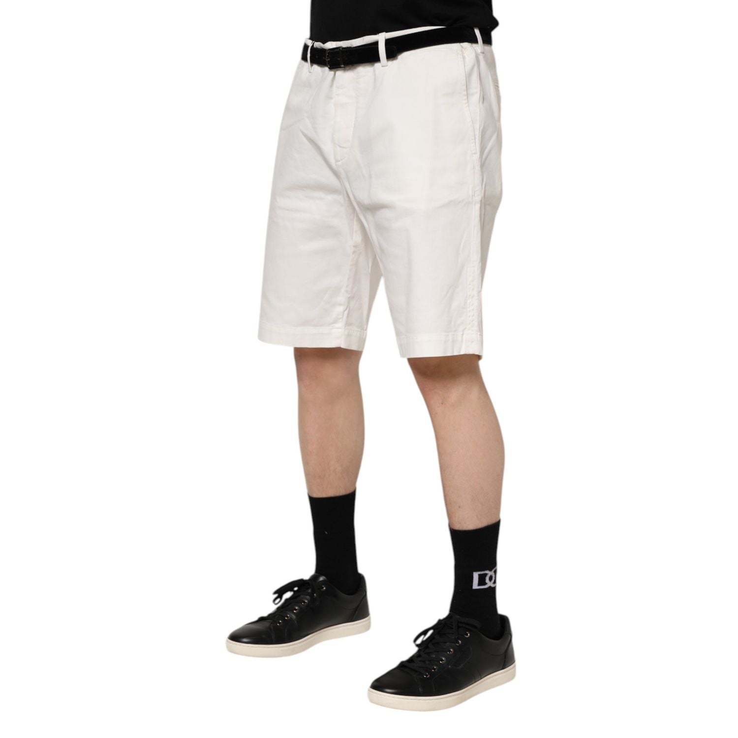 Dolce & Gabbana White Chinos Cotton Stretch Men Casual Shorts