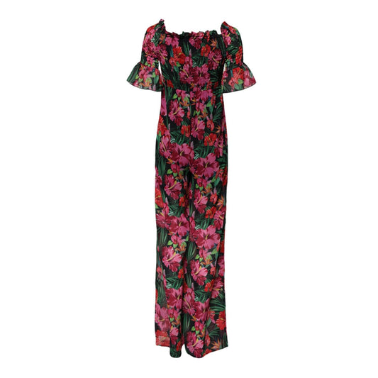 Patrizia Pepe Multicolor Floral Print Overall Jumpsuit Dress DR281390-40