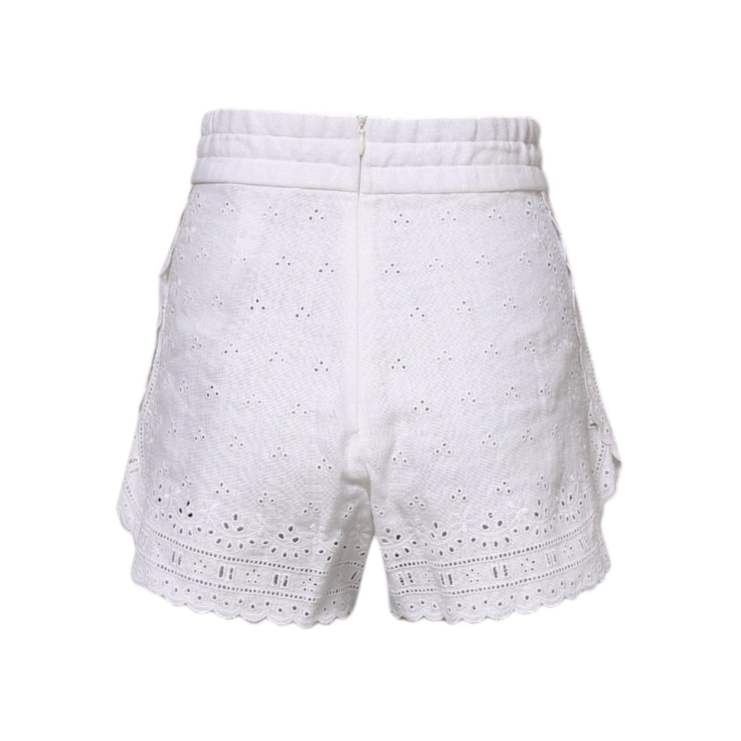 Dolce & Gabbana White Linen High Waisted Hot Pants Shorts