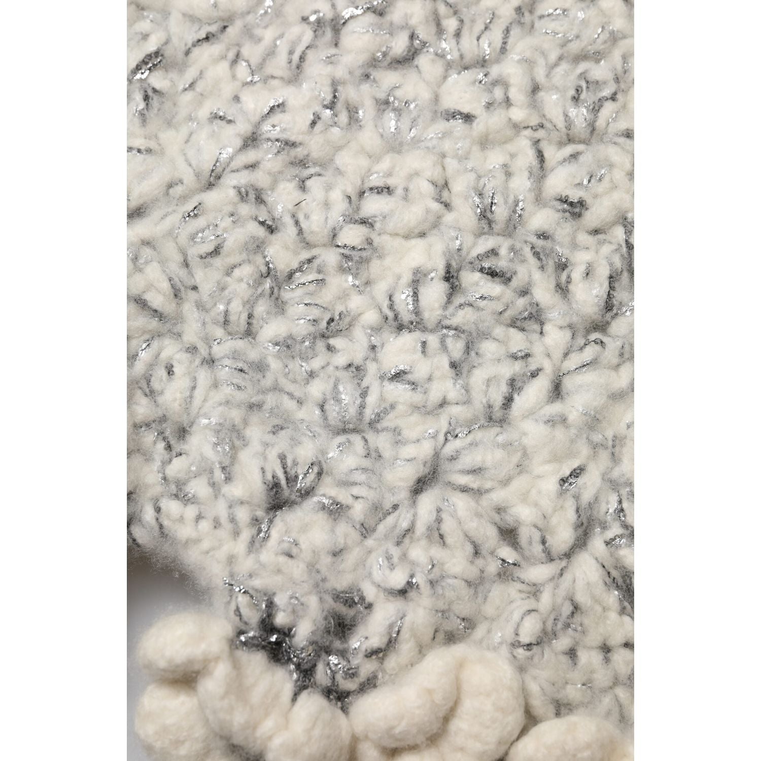 Dolce & Gabbana Metallic Bouclé Knit Cashmere Ruffled Shorts